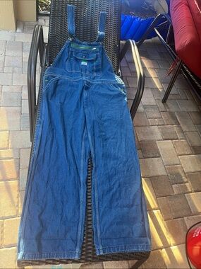 Item 75 Libbey Blue Denim Overalls 42x30 vary good condition no holes or stains